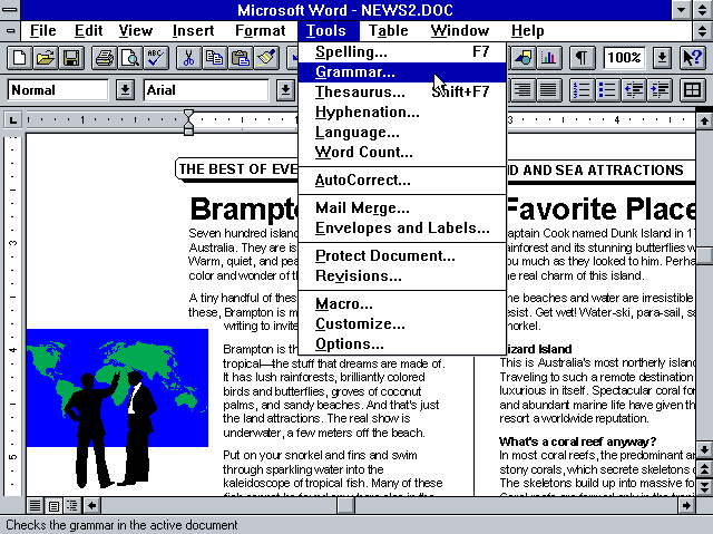 Microsoft Word for Windows 6.0 Document Editor (1993)